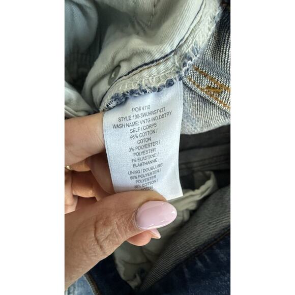 RE/DONE 70s Ultra High Rise Straight Jeans Washed Vintage Blue Size 27 - Picture 11 of 15